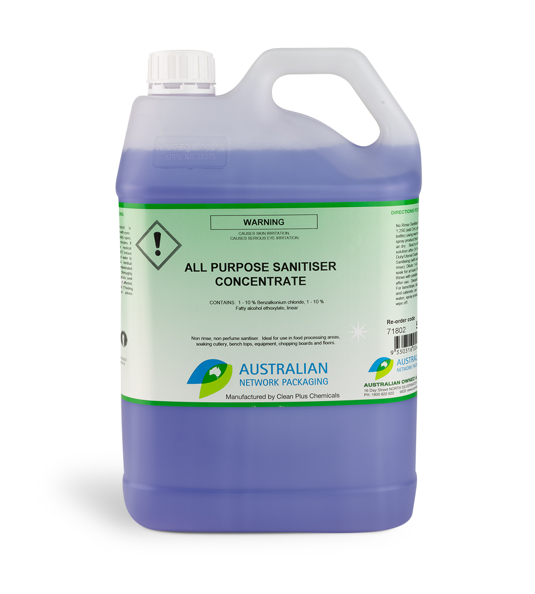 All Purpose Sanitiser Concentrate Sydney Packaging