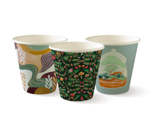 BioPak Art Series 8oz (90mm) paper cup