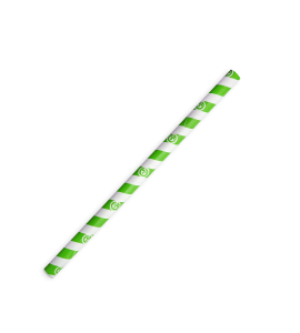 Paper Straw (BioPak) Green White