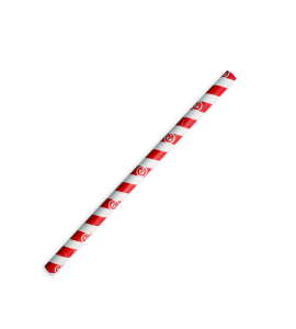 Paper Straw (BioPak) Red White