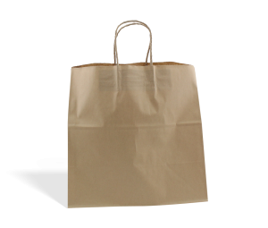 Wide Base - Kraft Paper Carry Bag with Twine Handle - Medium