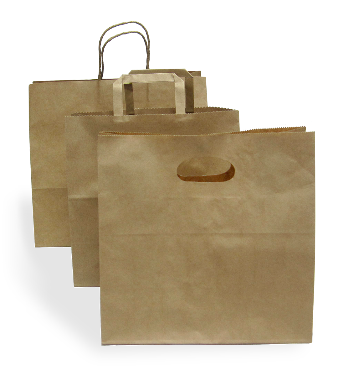 The Kraft Paper Carry Bags with Handle Wide Base Sydney Packaging