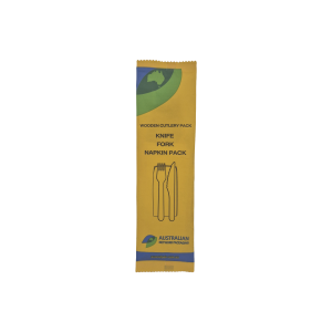 Cutlery Pack Wooden Knife Fork and Napkin - ANP