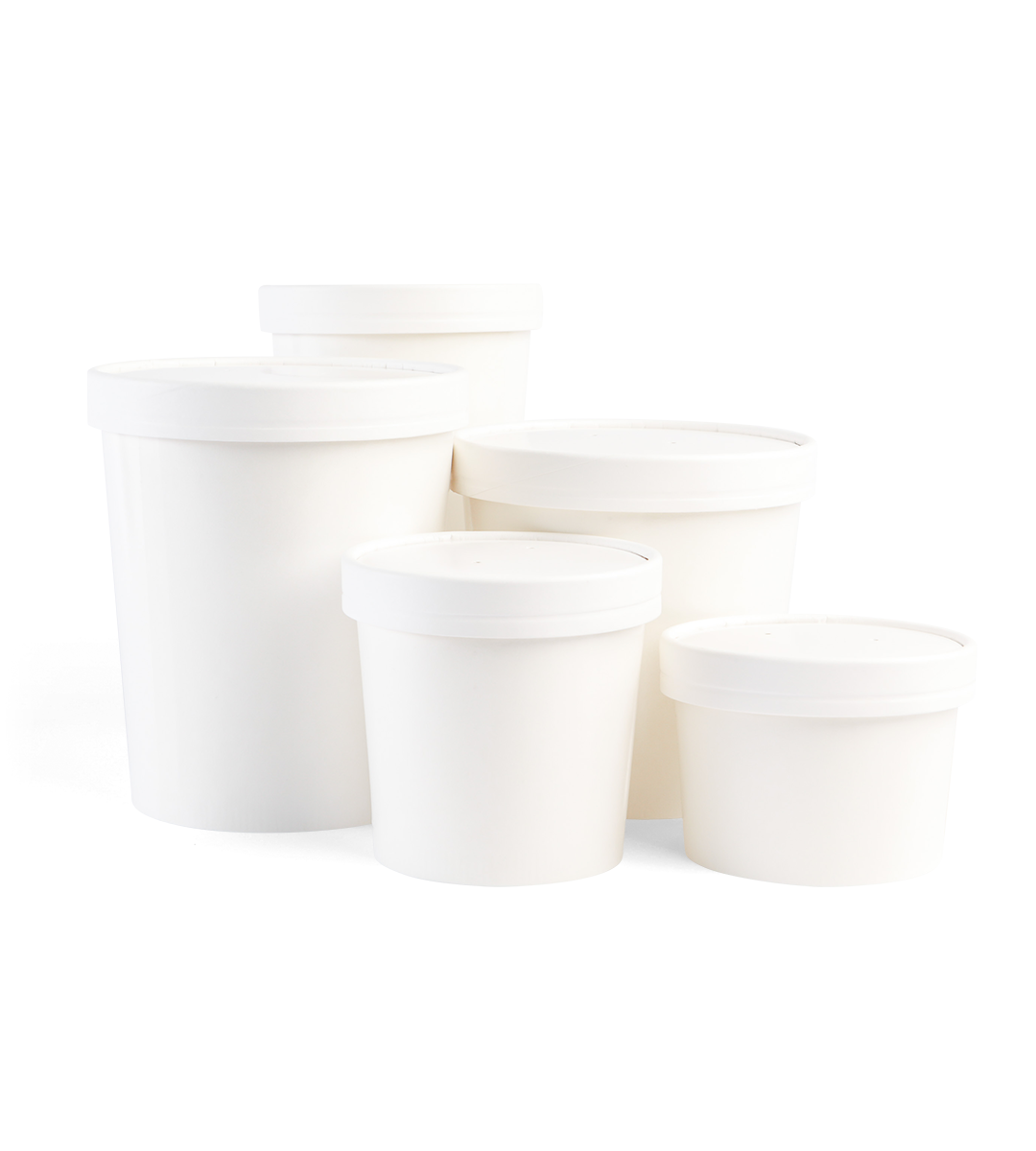 White Paper Tubs with Lids Sydney Packaging